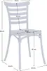 A white chair with dimensions indicated by measurement lines and text. Náhľad obrázku produktu
