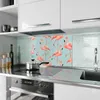 Küchenrückwand Spritzschutz Glas mit Motiv Flamingo Design Produktbild-Vorschau 2