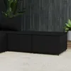 vidaXL Záhradná stolička s vankúšom 2 ks Black Poly Rattan Náhľad obrázku produktu 6