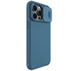 A blue iPhone 14 Pro Max case with a sliding camera cover is shown against a white background. Náhľad obrázku produktu