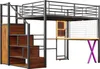 Hochbett mit Schreibtisch, Kleiderschrank, Regalen, Produktbild-Vorschau 22