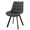 A single gray upholstered chair with black legs is shown against a white background. Podgląd zdjęcia produktu