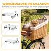 PawHut Hundekorb Fahrrad Handgeflochtener Hundefahrradkorb Produktbild-Vorschau 5