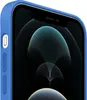 Close-up of a blue iPhone case on a black background. Voir les images du produit