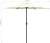 vidaXL Parasol avec mât en aluminium 270x246 cm blanc sable Voir les images du produit 7