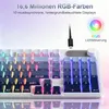 95% Membran Tastatur 98 Tasten, Gaming-Tastatur, RGB Produktbild-Vorschau 4
