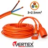 VERTEX, Aufrollbares Verlängerungskabel, Universal, 30 m, Produktbild-Vorschau 3
