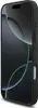 A black phone case is shown from a side angle, with the phone screen displaying a dark, abstract wallpaper. Voir les images du produit
