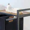 Kosz Na Pranie Wolnostojący Z Półką Industrialny Loft Podgląd zdjęcia produktu 6