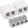 kwmobile 2x CAT 6A Aufputz Netzwerkdose inkl. 4x Keystone Produktbild-Vorschau 1