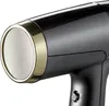 Close-up of the nozzle and part of the body of a black hairdryer with gold accents. Anteprima dell’immagine prodotto