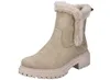 A single beige winter boot with faux fur trim is shown against a white background. Voir les images du produit