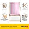 Chaise longue - rayée étroite - rose - pliable - en bois de Voir les images du produit 2