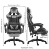 Schwarz-Grau Gaming-Stuhl Ergonomischer Gamer Produktbild-Vorschau 10