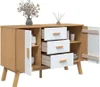 vidaXL Credenza OLDEN bianca e marrone 114x43x73,5 cm in Anteprima dell’immagine prodotto 6