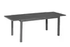 A gray rectangular table with a glass top, shown from a side-front angle against a white background. Náhled obrázku produktu