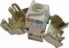 A single network keystone jack module with metal shielding, shown from a diagonal angle. Produktbild-Vorschau