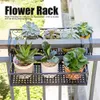 Iron Balcony Hanging Flower Rack Pot Stand Plant Storage Produktbild-Vorschau 3