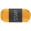 A ball of orange yarn with a black label. Produktbild-Vorschau