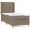 vidaXL Boxspringbett mit Matratze Taupe 100x200 cm Stoff -  Produktbild-Vorschau 3