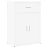 A white sideboard with a drawer and two doors against a white background. Podgląd zdjęcia produktu