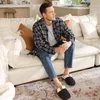 Pánské plyšové pantofle ASKSA Soft Non-Slip Sole Memory Náhled obrázku produktu 2