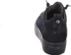 A black suede sneaker with a thick sole, shown from the back. Produktbild-Vorschau