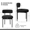 Hawthyhome Chaise de salle à manger(2pcs) Teddy Tissu Rond Voir les images du produit 2