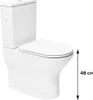 SAT Brevis spülrandlos Stand-WC Kombi-WC mit erhöhter Produktbild-Vorschau 1