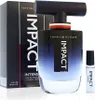 A gift set of Tommy Hilfiger Impact Intense Eau de Parfum for men, including a full-size bottle and a travel spray. Produktbild-Vorschau
