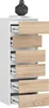 Kommode AKORD CL6 Weiß 40 cm 6 Schubladen Front Produktbild-Vorschau 2