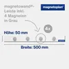 Magnetoplan Magnetowandleiste weiß 500mm mit 4 Magneten Produktbild-Vorschau 8