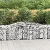 vidaXL Gabionen mit Hochbogen 2 Stk. 400x50x80/100cm Produktbild-Vorschau 2