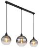 Hängeleuchte, 3-Flammig, Rauchglas, schwarz, L 95 cm Produktbild-Vorschau 8