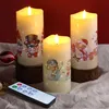 Set aus 3 weihnachtlichen LED-Kerzen mit Fernbedienung – Produktbild-Vorschau 1