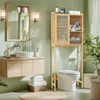 WISFOR Badregal Toilettenregal, Badezimmerregal mit Schrank Produktbild-Vorschau 4