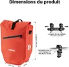 Wiltec Sacoche étanche pour porte-bagages rouge – capacité Voir les images du produit 3
