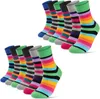 6 oder 12 Paar Damen Socken Ringel Bunt Baumwolle Produktbild-Vorschau 1