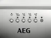A close-up view of the control panel of a stainless steel appliance, likely a range hood, with the brand logo 'AEG' visible. Voir les images du produit