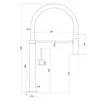 Allibert LUGO robinet cuisine chromé noir 25x5x35 cm Voir les images du produit 3