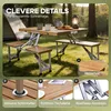 CASARIA® Campingtisch mit Stühlen Klappbar Tragegriff Produktbild-Vorschau 6