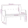 vidaXL Ławka aksamitna różowa 108x79x79 cm Podgląd zdjęcia produktu 8