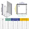 IMPTS Duschkabine Eckeinstieg 75x90 cm 180º Doppel Falttür Produktbild-Vorschau 3