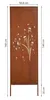 A decorative metal screen with a dandelion motif, shown against a white background with dimensions indicated. Produktbild-Vorschau