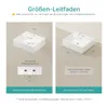 Diagrams and dimensions of a ceramic washbasin, showing different installation options and measurements. Anteprima dell’immagine prodotto