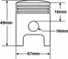 CYLINDRE ATV 250 CG 67 mm PIN 16 mm AC COMPLET HW Voir les images du produit 10