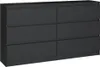 VBChome Kommode mit 6 Schubladen 140 x 40 x 77 cm Schwarz Produktbild-Vorschau 1