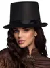 Cappello a cilindro nero con nastro in gros grain Anteprima dell’immagine prodotto 9