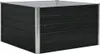 A black raised garden bed with silver trim, shown from a slightly elevated angle against a white background. Náhľad obrázku produktu