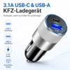 Auto Ladegerät USB-C & USB-A QC 3.1 KFZ Dual Ladeadapter Produktbild-Vorschau 2